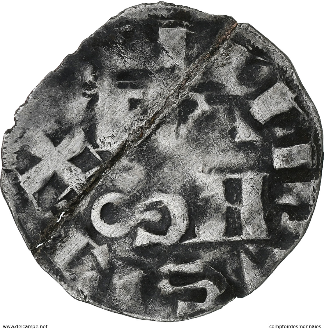 France, Philippe II Auguste, Denier Parisis, 1180-1223, Paris, Billon, TB+ - 1180-1223 Filips II Augustus