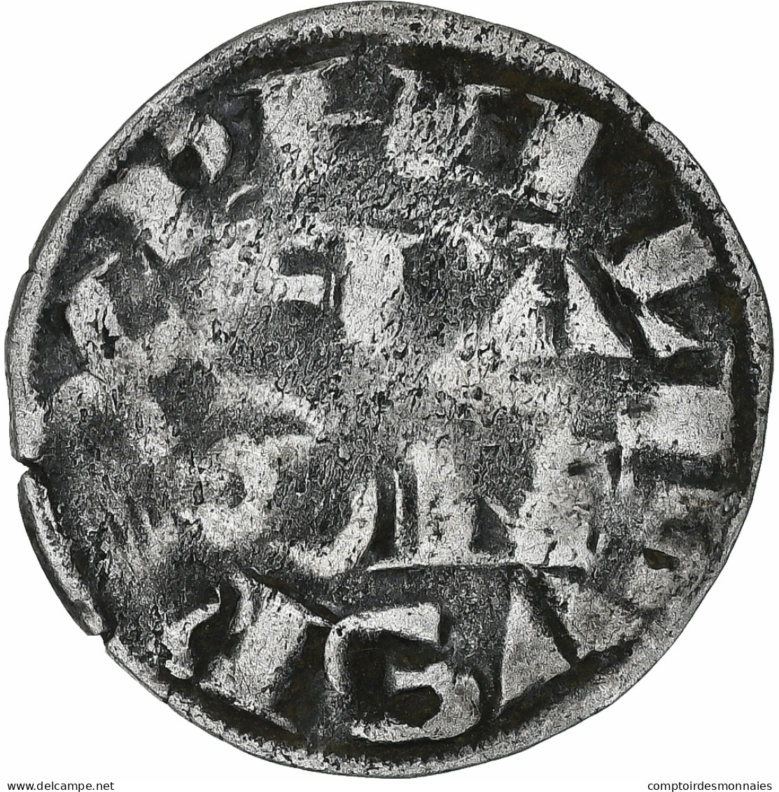 France, Philippe II Auguste, Denier Parisis, 1180-1223, Arras, Billon, TTB - 1180-1223 Philipp II. August 