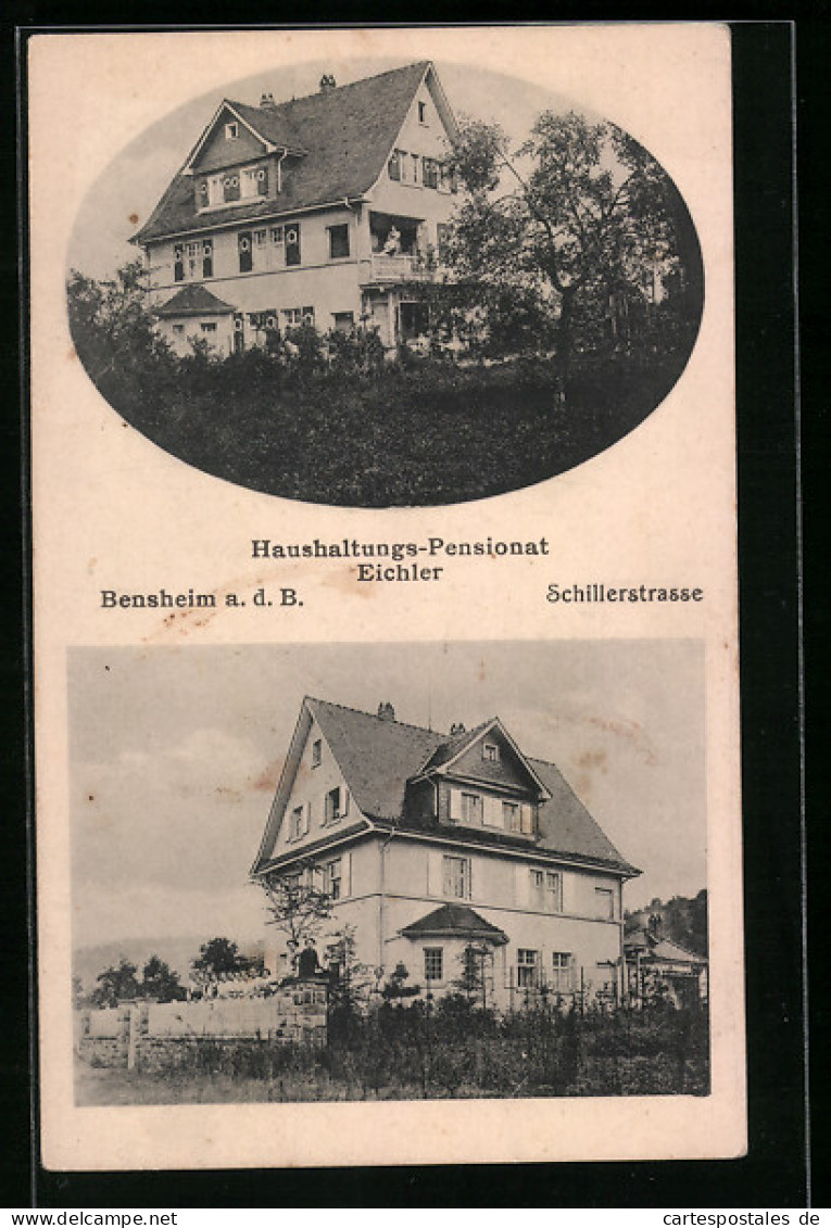 AK Bensheim A.d.B., Haushaltungs-Pensionat Eichler, Schillerstrasse  - Bensheim