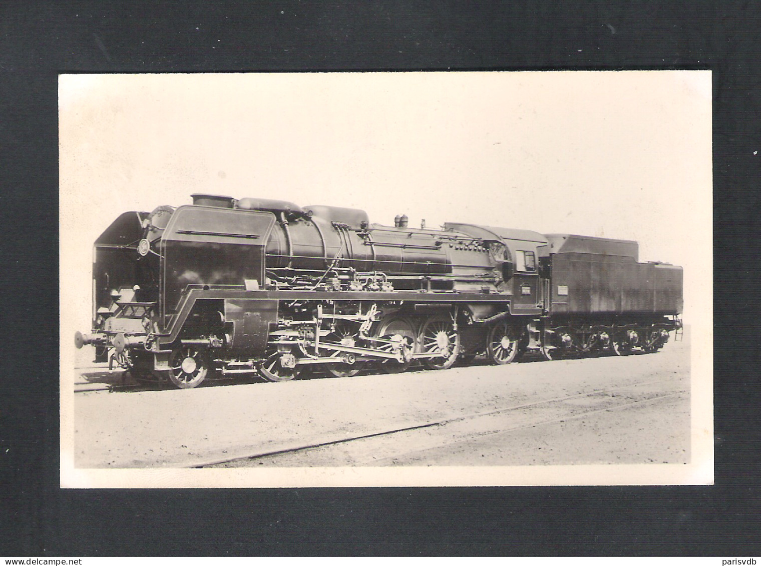 TREIN - TRAIN - ZUG : LOCOMOTIVE 141 P -COMPOUND A 4 CYLINDRES A SURCHAUFFE (SCAN VOOR EN ACHTER) - FOTOKAART  (11.812) - Treinen