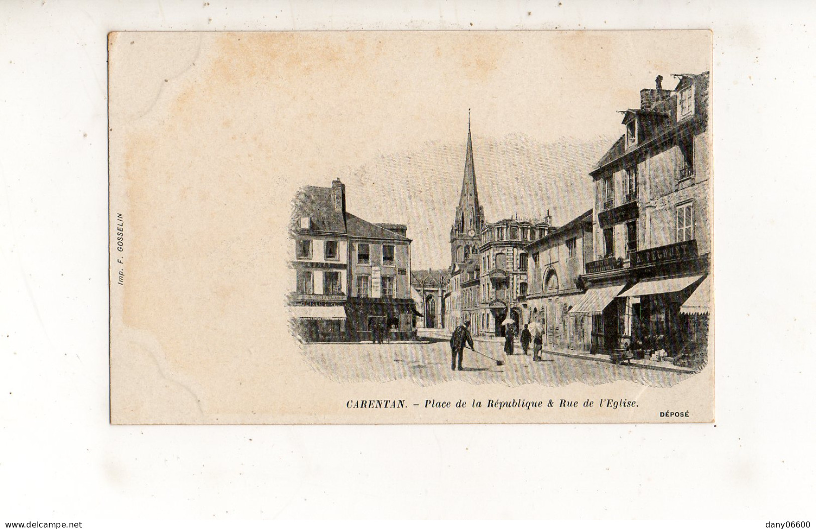 CARENTAN - Place De La République & Rue De L'Eglise (carte Animée) - Carentan