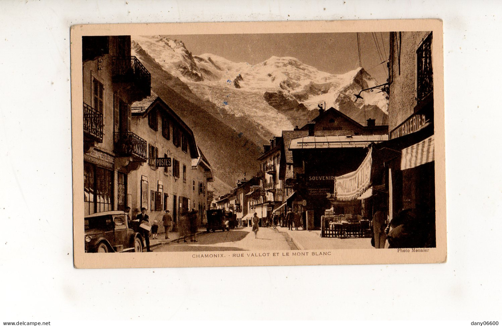 CHAMONIX - Rue Vallot Et Le Mont Blanc (carte Animée) - Chamonix-Mont-Blanc