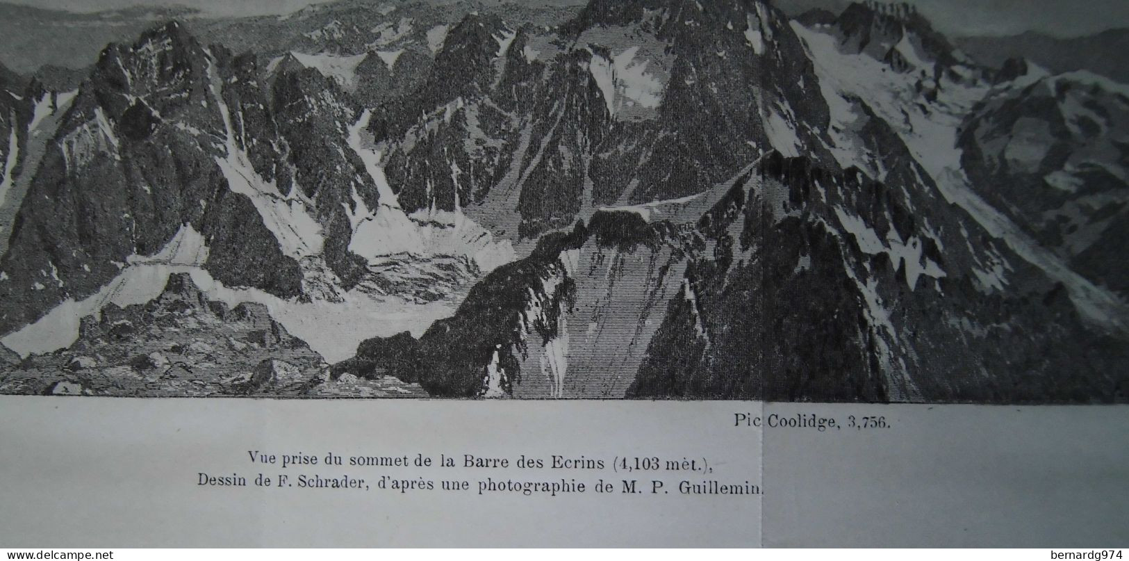 Alpes : Quatre Gravures Anciennes Du Club Alpin (1886) - Historische Dokumente