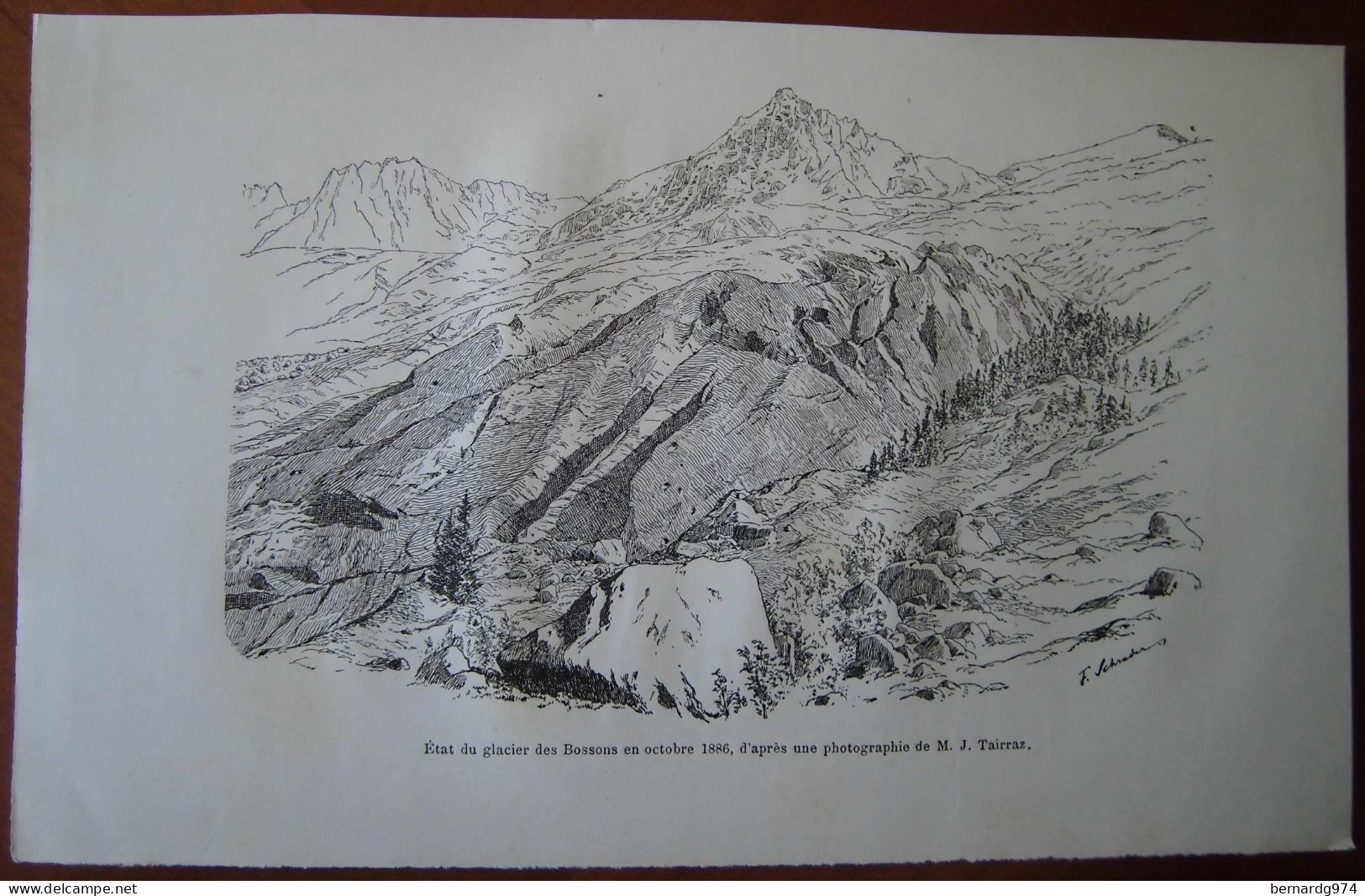 Alpes : Quatre Gravures Anciennes Du Club Alpin (1886) - Historische Dokumente