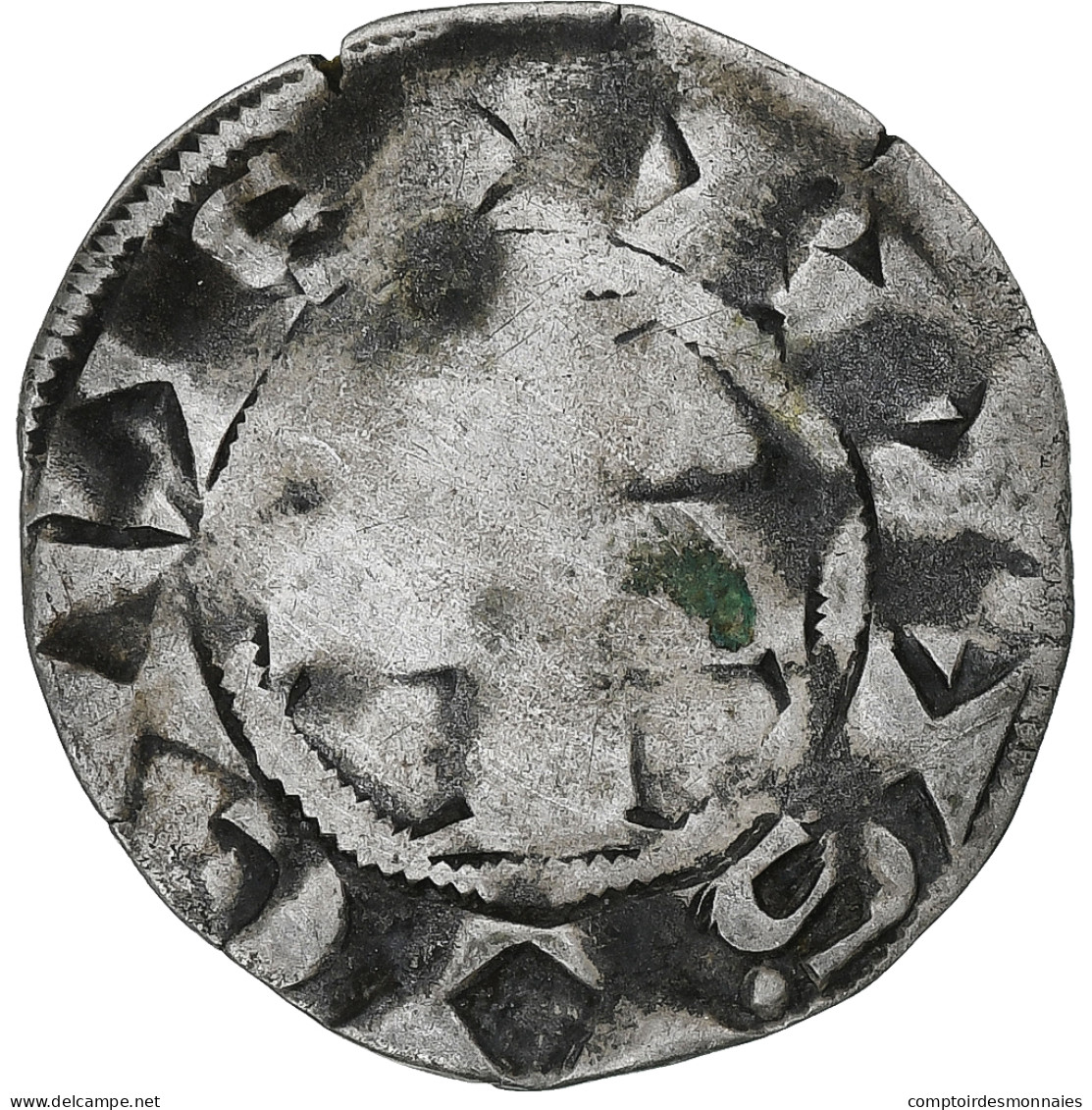 France, Philippe II Auguste, Denier Parisis, 1180-1223, Paris, Billon, TB - 1180-1223 Felipe II El Augusto