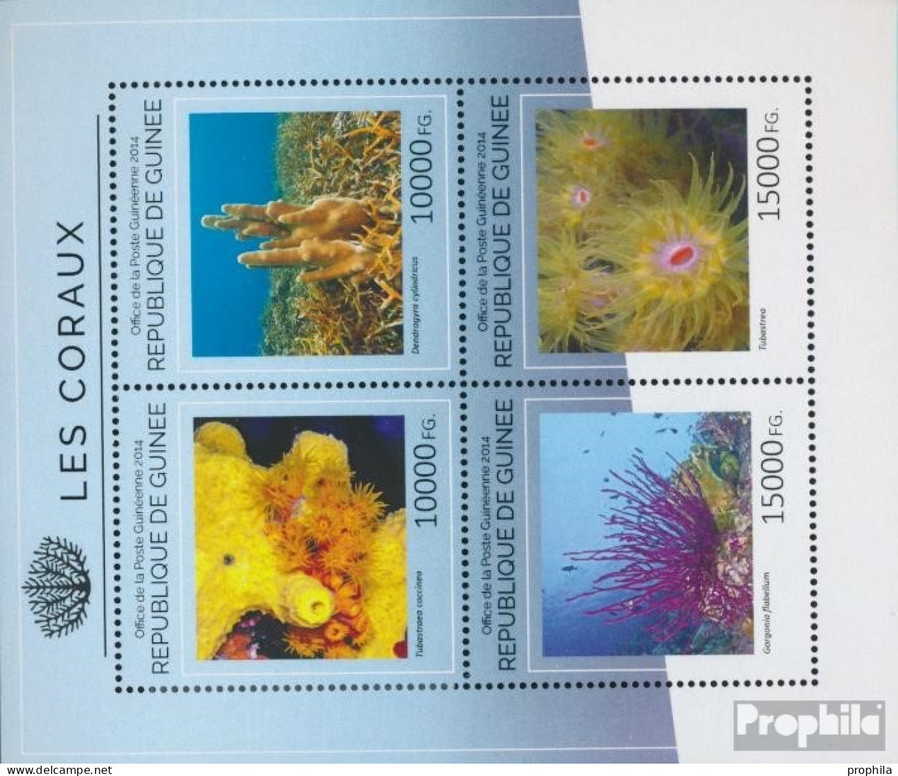 Guinea 10532-10535 Kleinbogen (kompl. Ausgabe) Postfrisch 2014 Korallen - Guinea (1958-...)