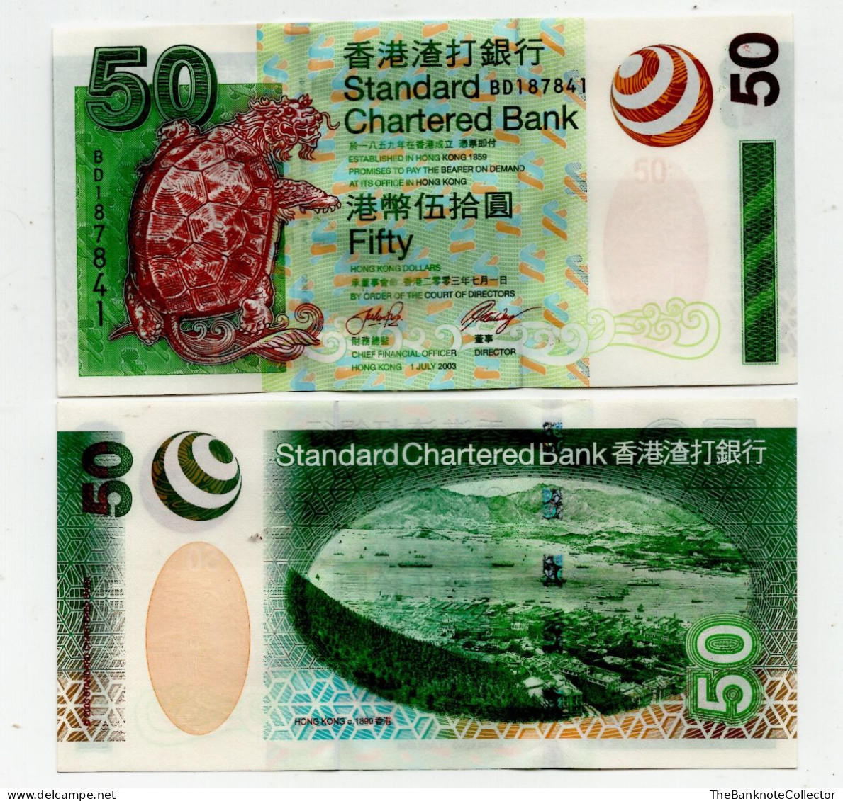 Hong Kong SCB 50 Dollars 2003 P-292 UNC - Hong Kong