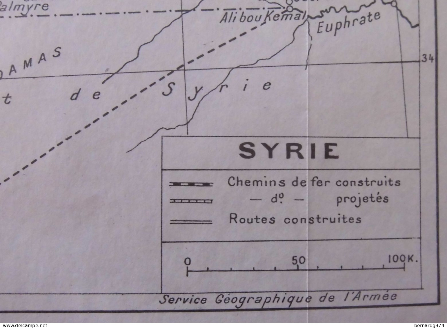 Syrie : Une Carte Par Meggle (1922) Et Document Sur Papier Arches Avec Carte (1931) - Historische Dokumente