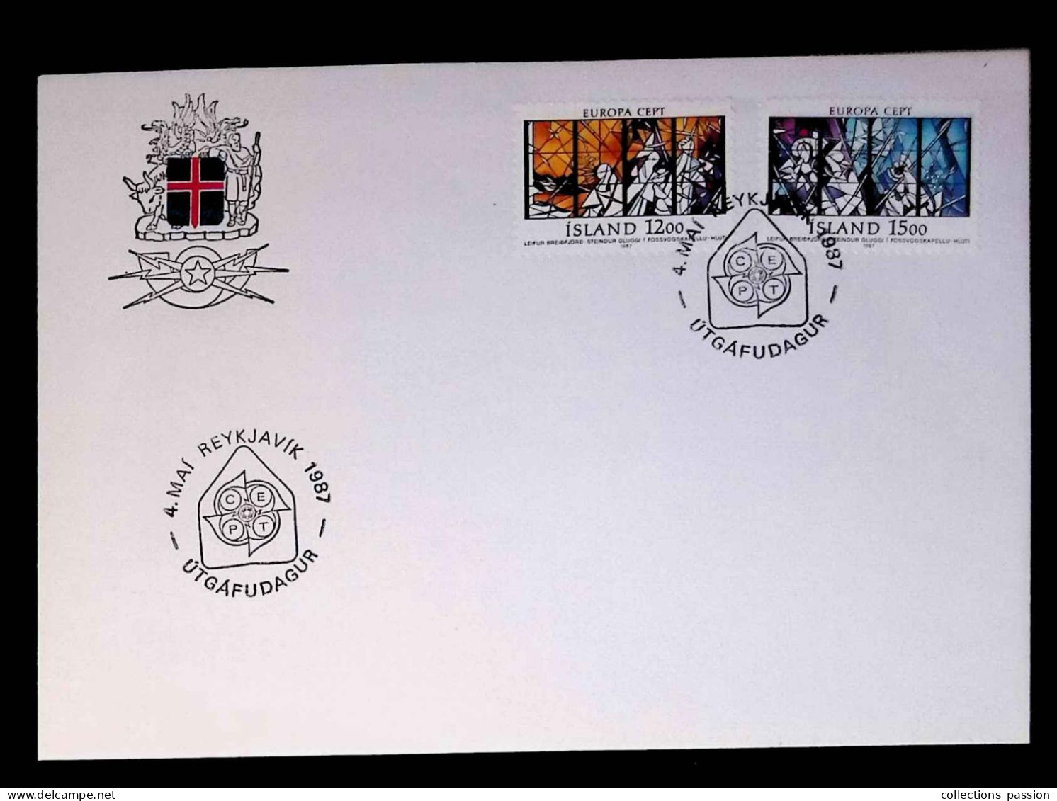 CL, FDC, Premier Jour, Utgafudagur, Island, Islande, Reykjavik, 4 Mai 1987, EUROPA CEPT - FDC