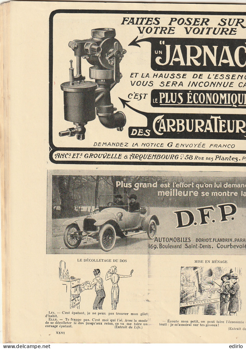 ***  REVUE ****  LA PRATIQUE AUTOMOBILE   1914 --   N° 213 --  Avec De Nombreuses Et  Belles Publicités Auto - 1900 - 1949