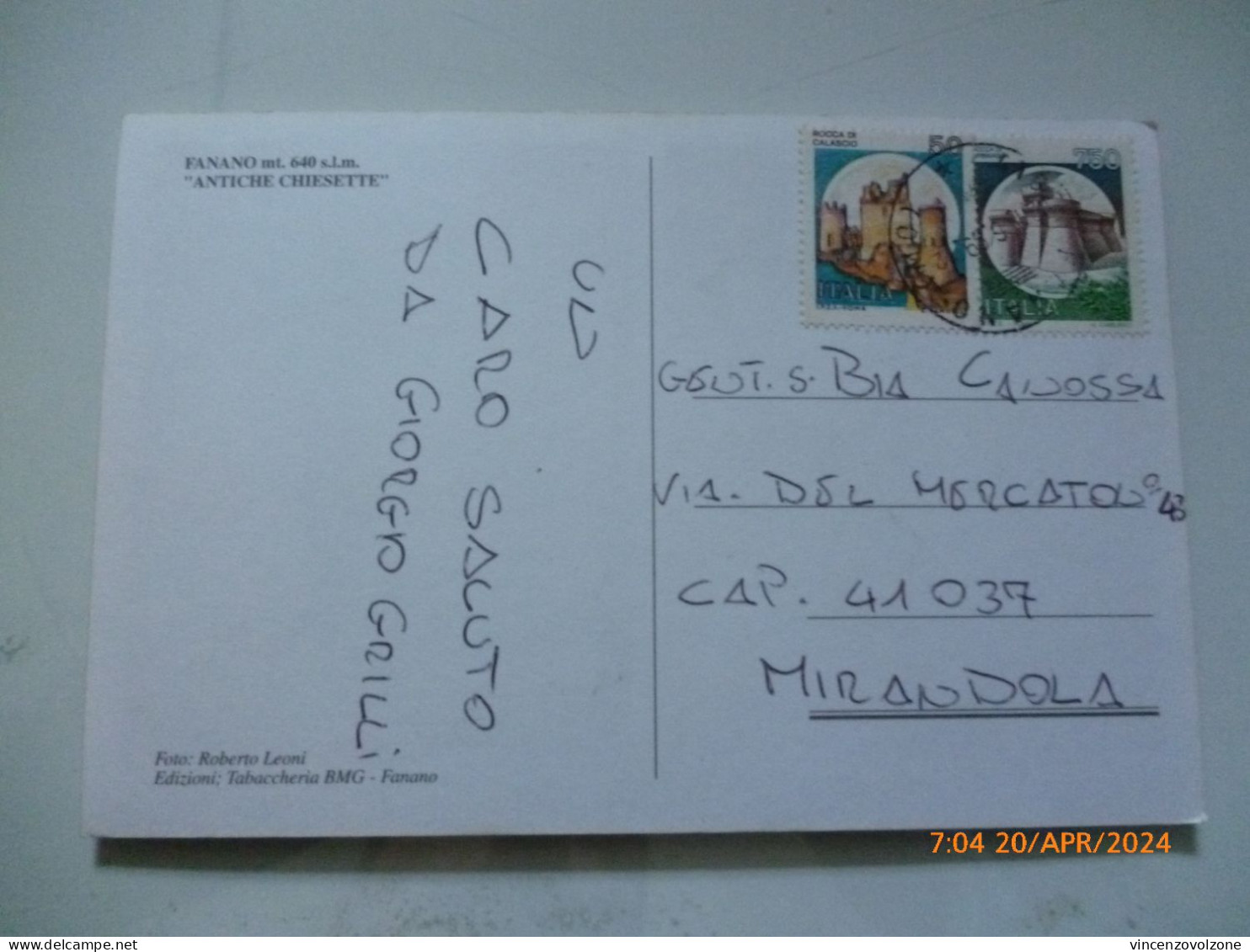 Cartolina  Viaggiata "FANANO" Vedutine  1984 - Modena