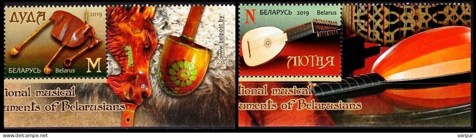 BELARUS 2019-17 Music Folklore. Traditional Musical Instruments. Pairs With LABELS, MNH - Music