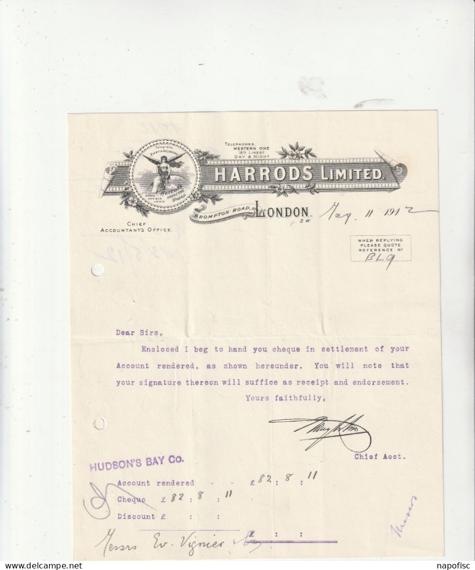 98-Harrods Ltd...London...(U.K) ...1912 - Verenigd-Koninkrijk