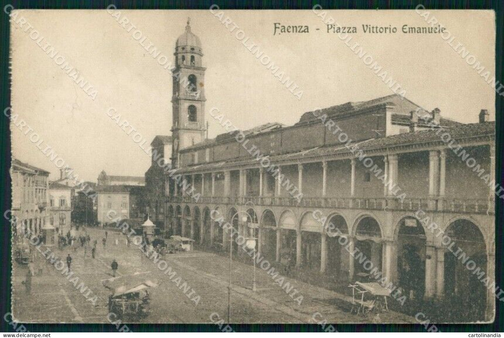 Ravenna Faenza Piazza Vittorio Emanuele Cartolina RB7779 - Ravenna