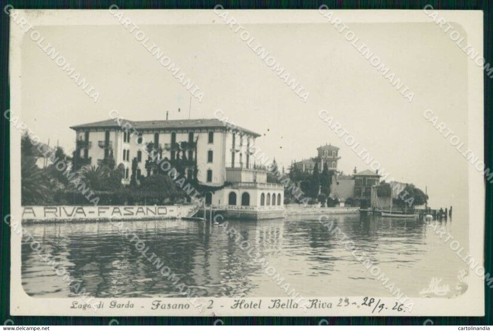 Brescia Fasano Hotel Bella Riva Lago Di Garda Foto Cartolina RB7888 - Brescia