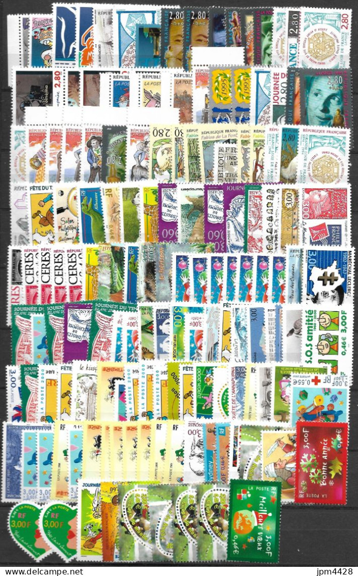 France - Lot Vrac De Timbres Neufs** En FF - VF 440FF Soit 67€ - Pour Affra. .courrier - 50TPà 2.80-100TPà3FF - Lots & Kiloware (mixtures) - Max. 999 Stamps