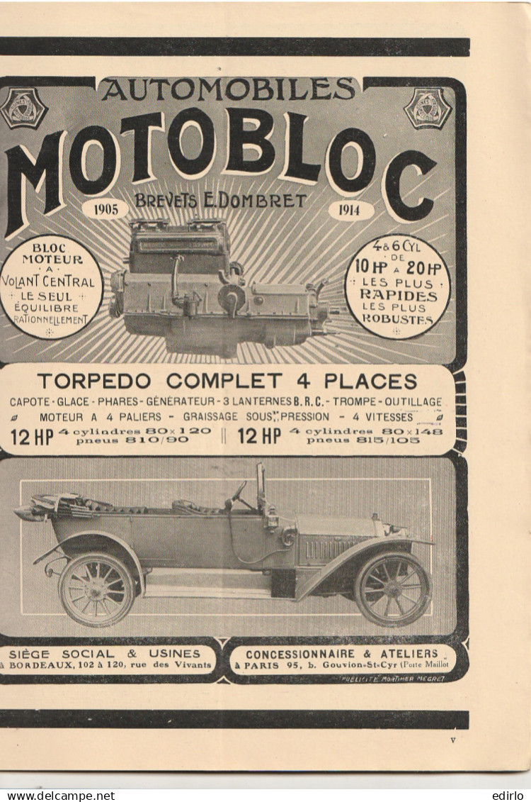 ***  REVUE ****  LA PRATIQUE AUTOMOBILE   1914 --   N° 212 --  Avec De Nombreuses Et  Belles Publicités Auto  - 1900 - 1949