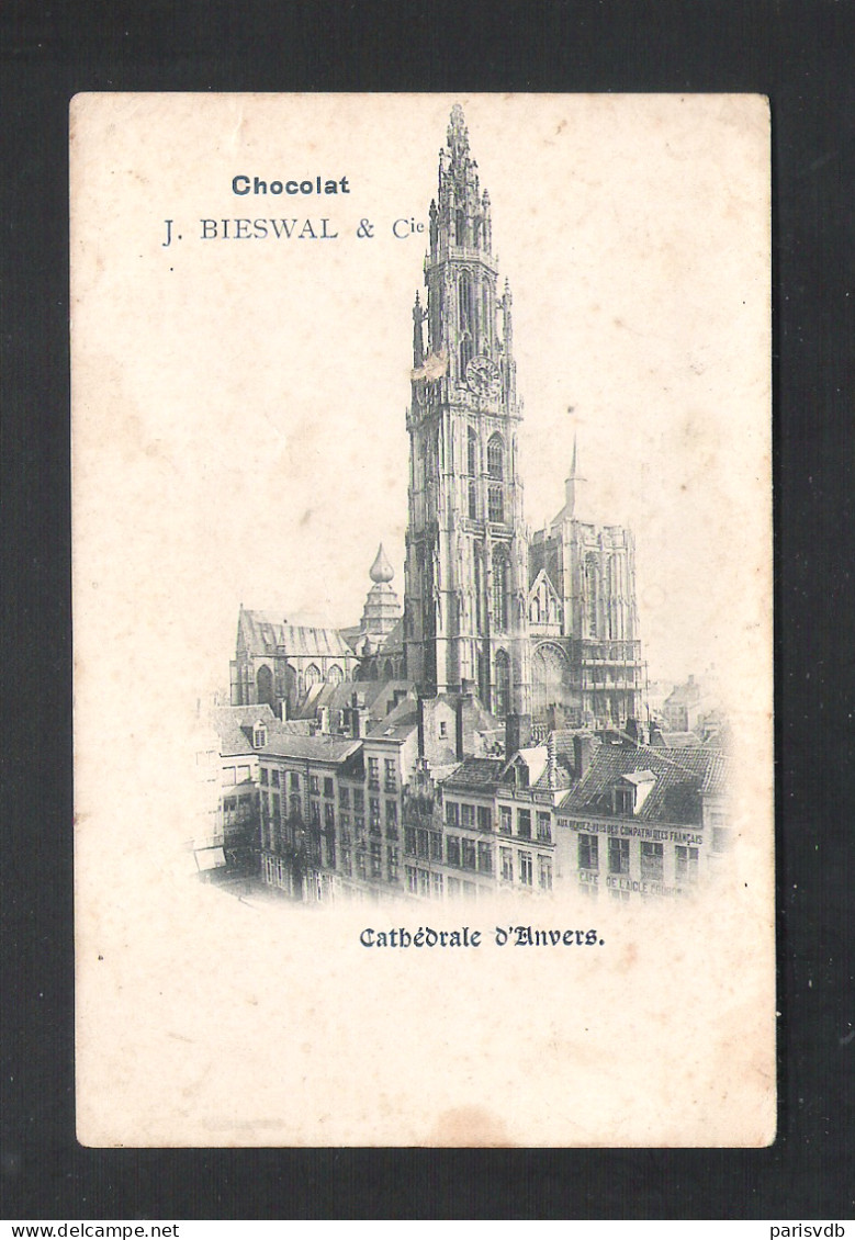 ANTWERPEN  - ANVERS - CATHEDRALE D'ANVERS - CHOCOLAT J. BIESWAL & Cie  (11.884) - Antwerpen