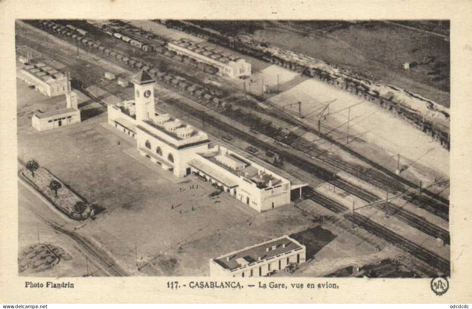 CASABLANCA  La Gare ,vue En Avion RV - Casablanca