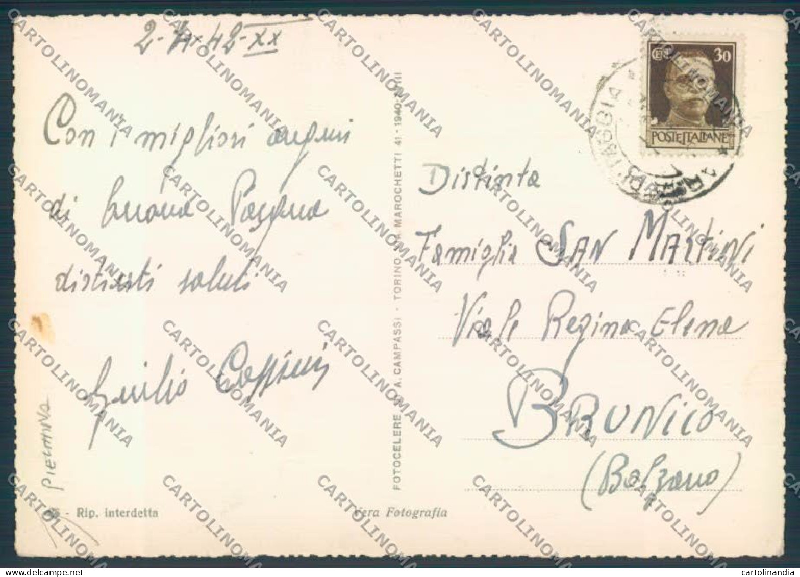 Imperia Sanremo PIEGHINA Foto FG Cartolina ZF3417 - Imperia
