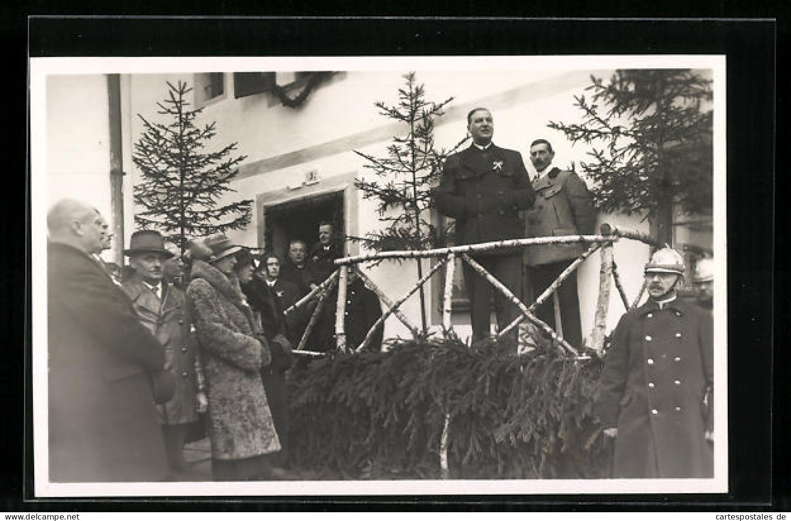 Foto-AK Ligist, Ehrenbürger-Ernennung Dr. Stephan Mit Publikum Und Schutzmännern  - Sonstige & Ohne Zuordnung