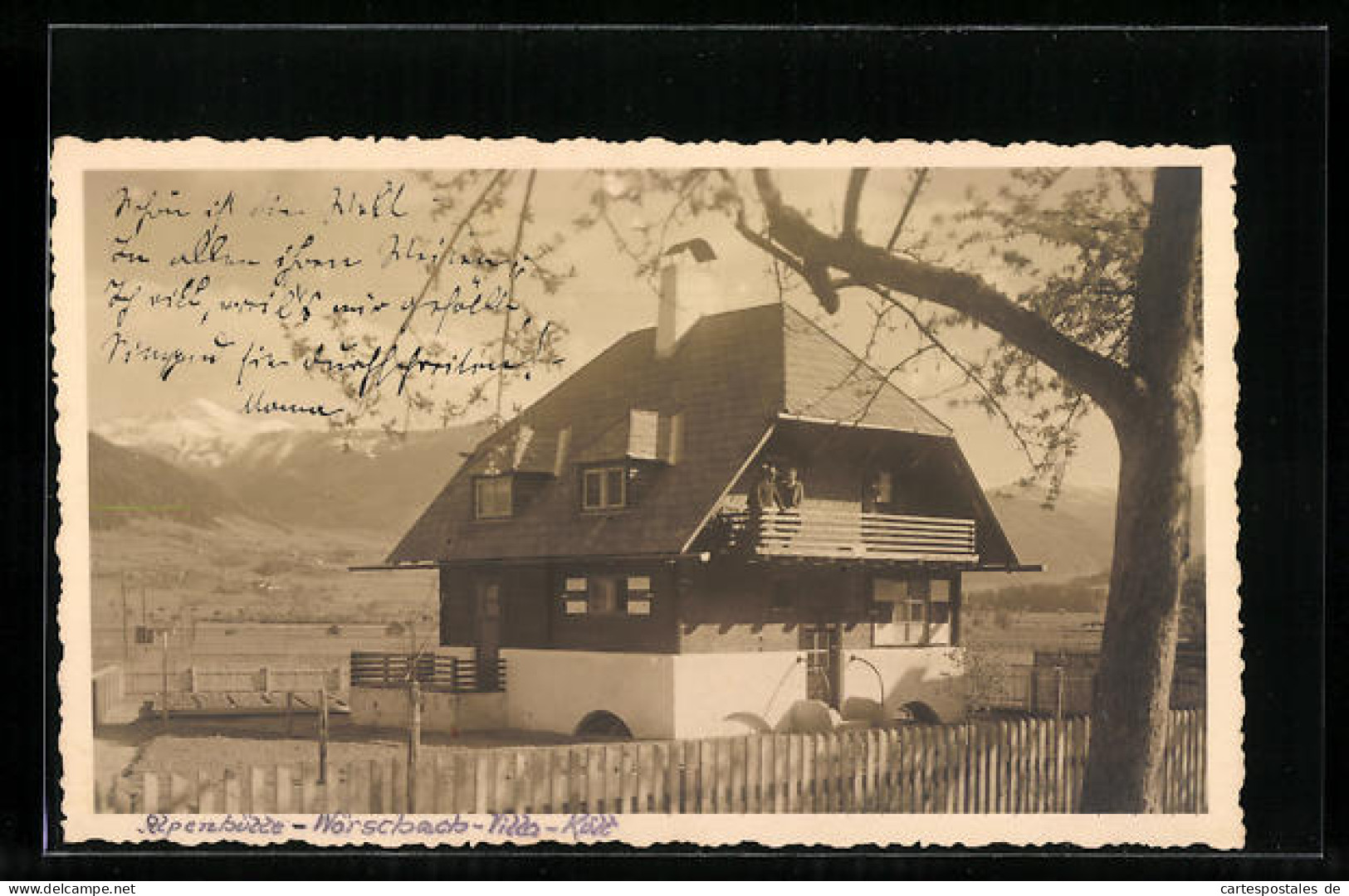 Foto-AK Wörschach, Villa Kött Mit Paar Auf Dem Balkon  - Sonstige & Ohne Zuordnung