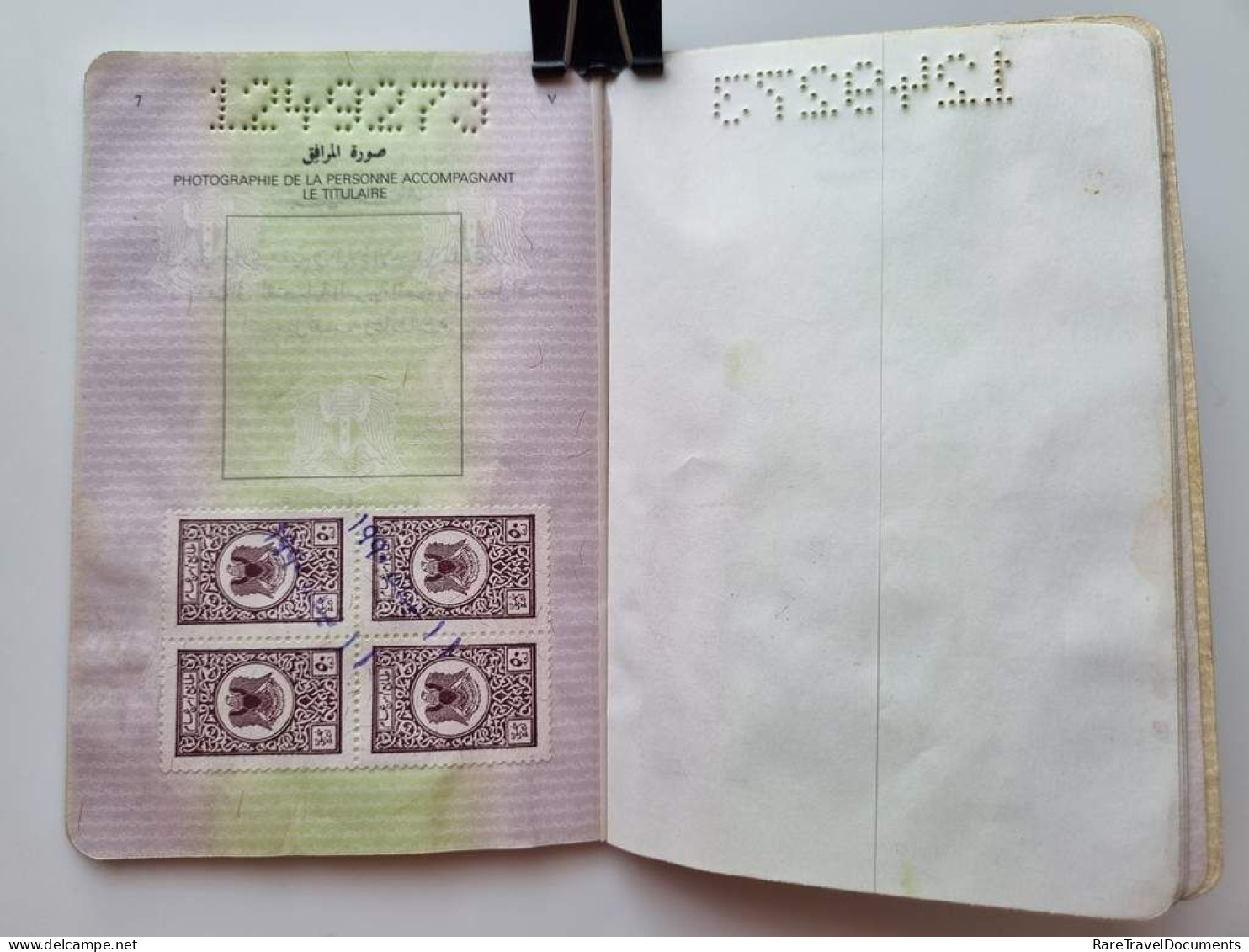 SYRIA Passport Passeport Reisepass 1990 HOLOGRAM, EAST GERMAN Visa, and others!