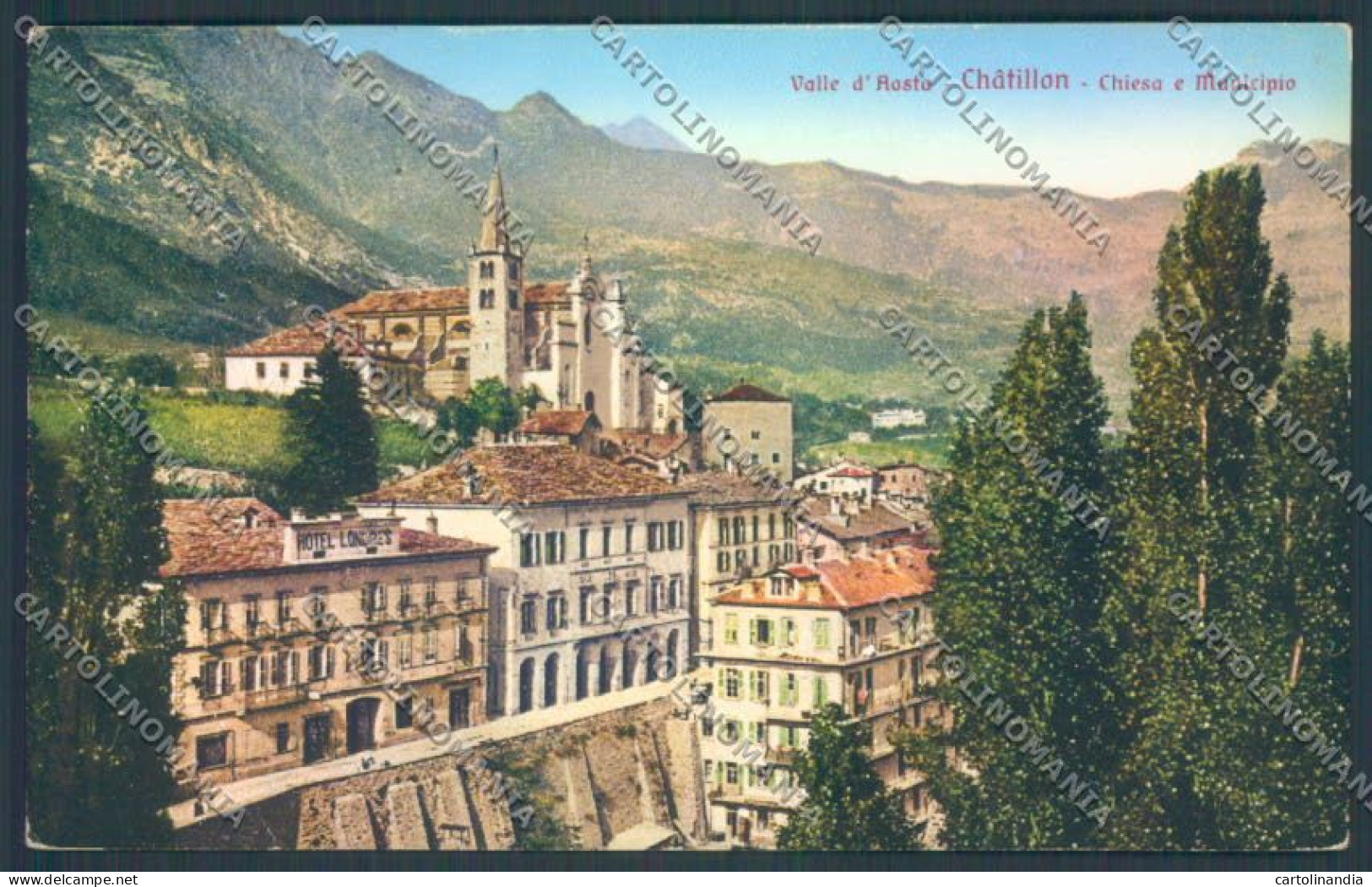 Aosta Chatillon PIEGA Cartolina ZQ4991 - Aosta