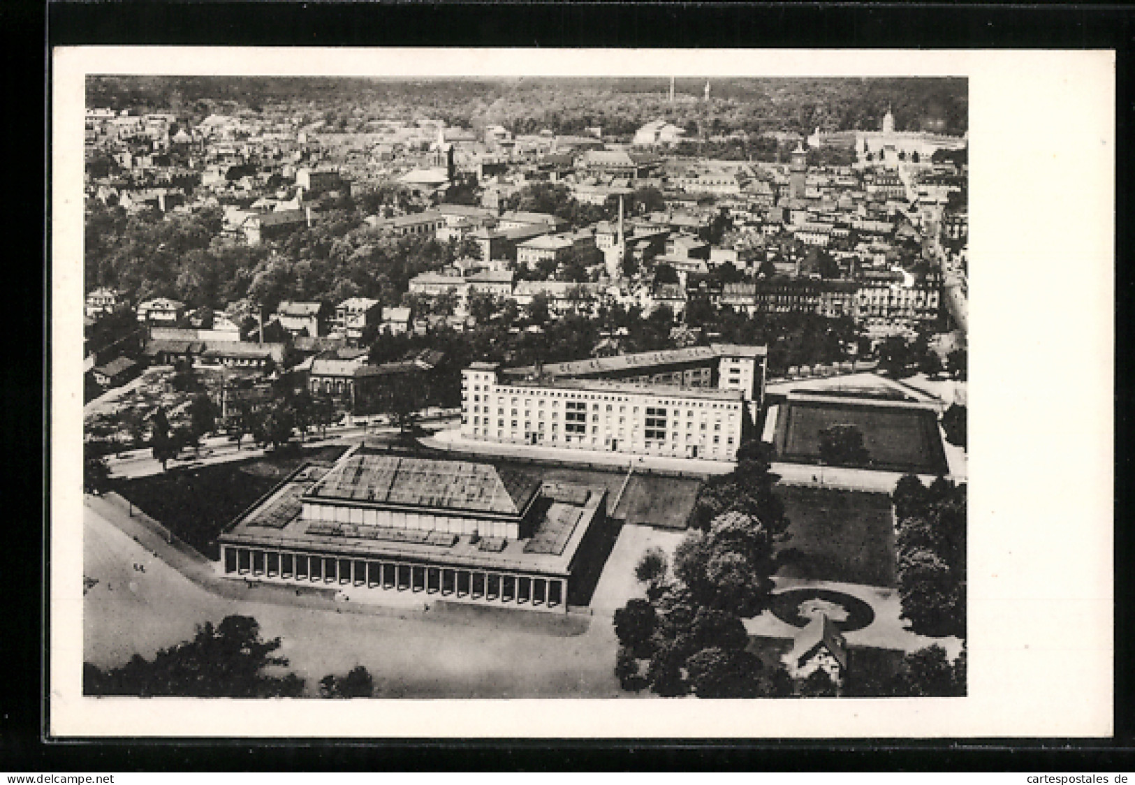 AK Karlsruhe, Stadthalle Aus Der Vogelschau  - Karlsruhe