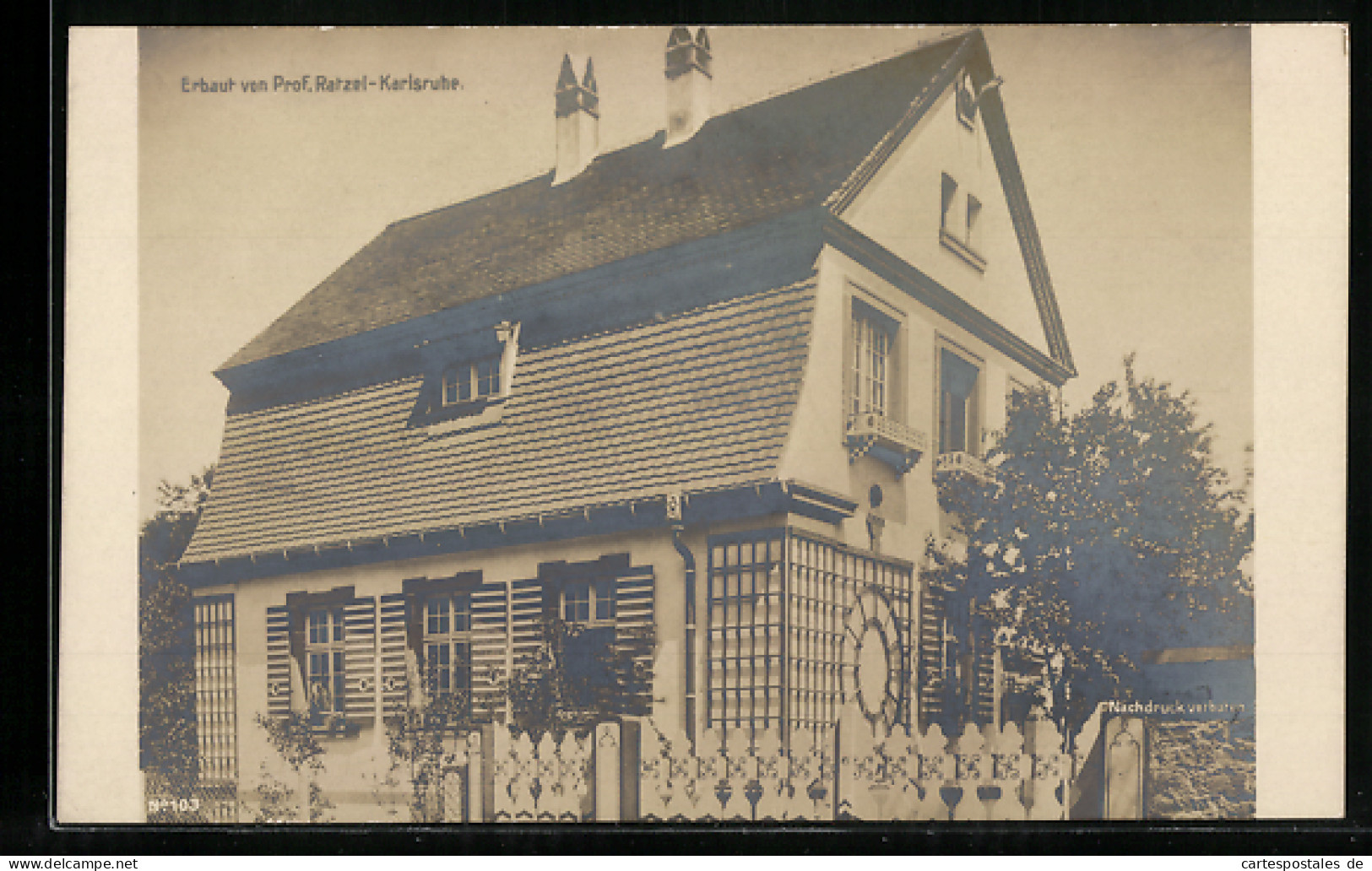 AK Karlsruhe, Haus Erbaut Von Prof. Ratzel  - Karlsruhe