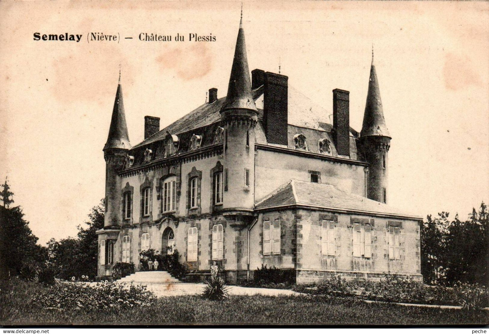 N°329 W -cpa Semelay -château Du Plessis- - Schlösser