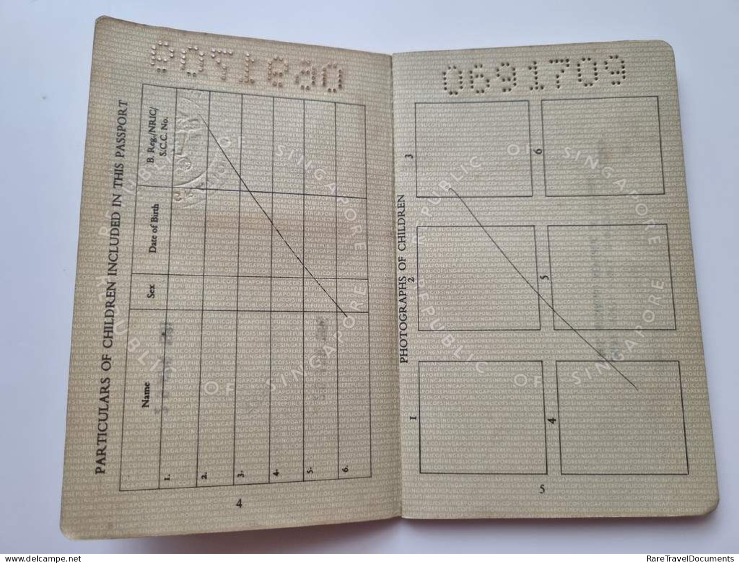 SINGAPORE Passport Passeport Reisepass Of A School Principal - Historische Dokumente