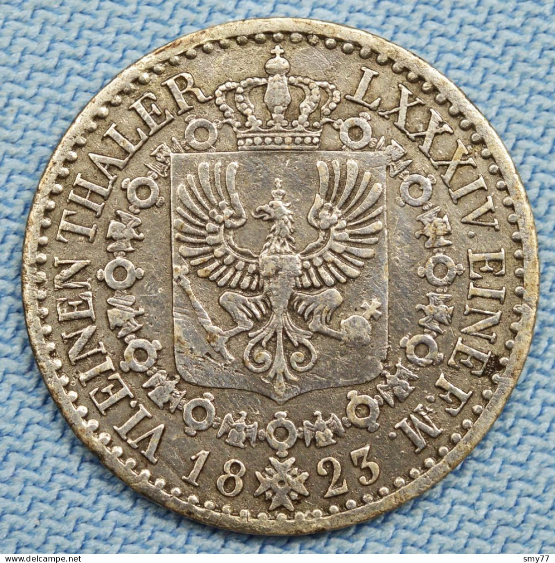 Preussen / Prussia • 1/6 Thaler 1823 A • Wilhelm III • Cleaned • German States / Allemagne États / Prusse • [24-636] - Small Coins & Other Subdivisions