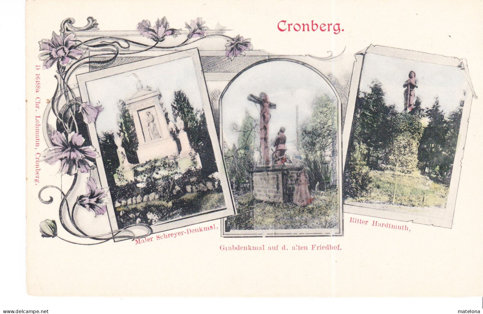 ALLEMAGNE HESSE CRONBERG MALER SCHREYER DENKMAL. GRABDENKMALAUF D. ALTEN FRIEDHOF RITTER HARDTMUTH - Kronberg