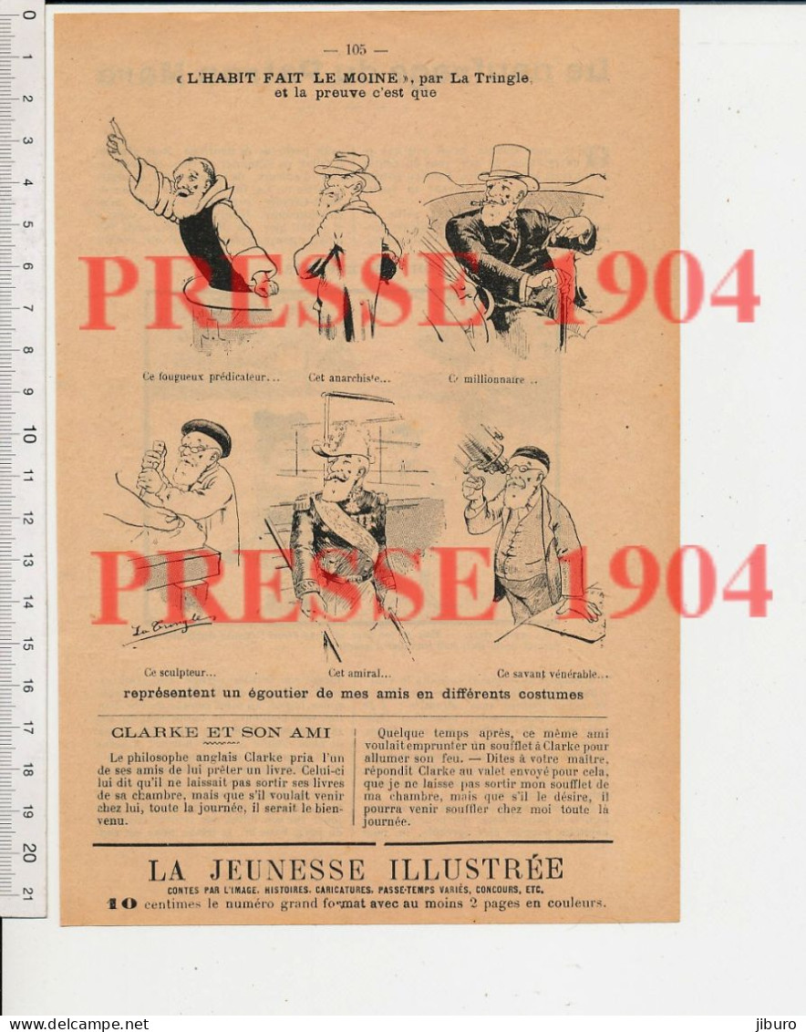 Humour Dessin La Tringle Métier Sculpteur Outil Sculpture Béret Costume Amiral Téléscope + Chevalier D'industrie - Non Classificati