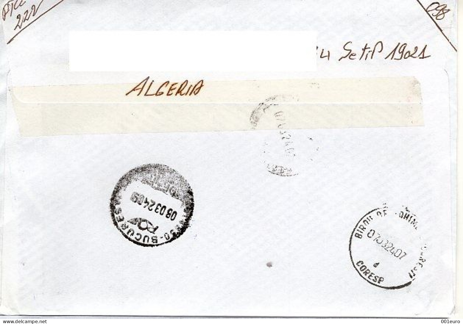 ALGERIA: Cover Circulated To ROMANIA - Registered Shipping! - Argelia (1962-...)