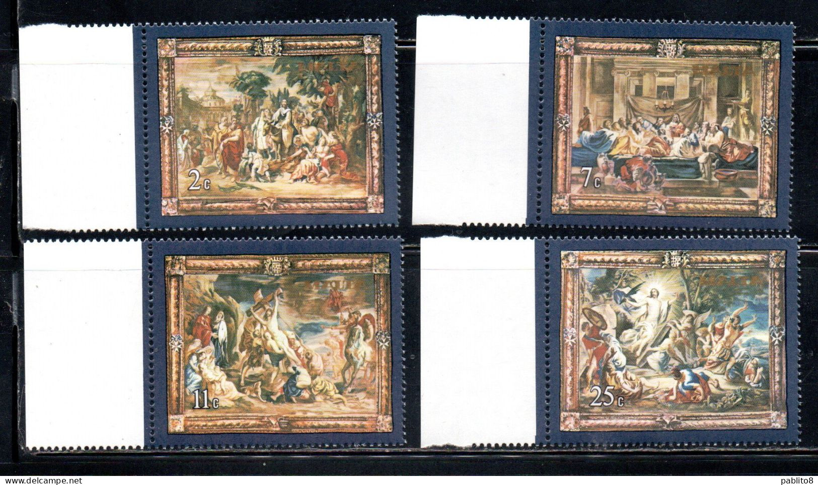 MALTA 1978 FLEMISH TAPESTRIES TAPPEZZERIE TAPESTRY COMPLETE SET SERIE COMPLETA MNH - Malta