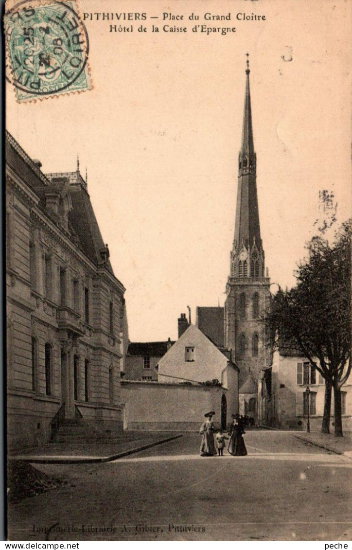 N°336 W -cpa Pithiviers -place Du Grand Cloître- - Pithiviers