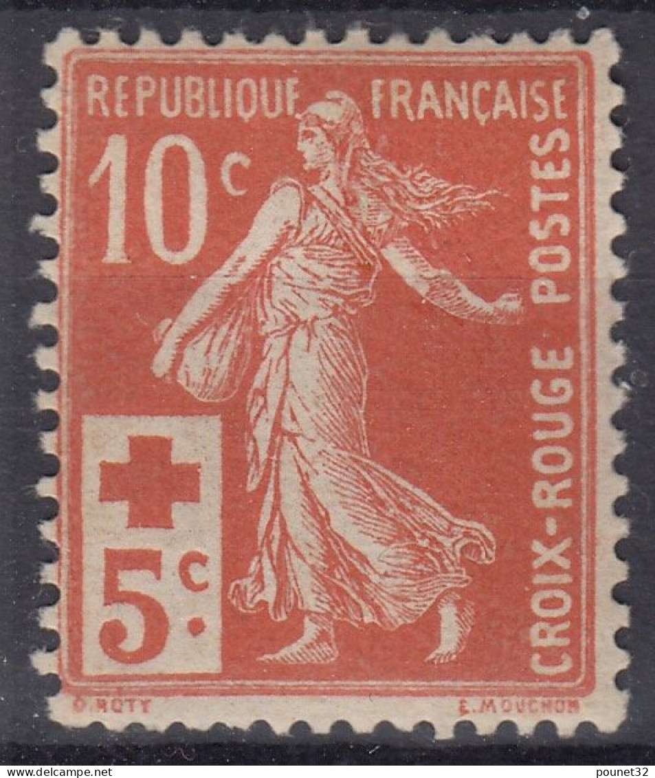 TIMBRE FRANCE SEMEUSE CROIX ROUGE N° 147 NEUF * GOMME TRACE DE CHARNIERE - Neufs