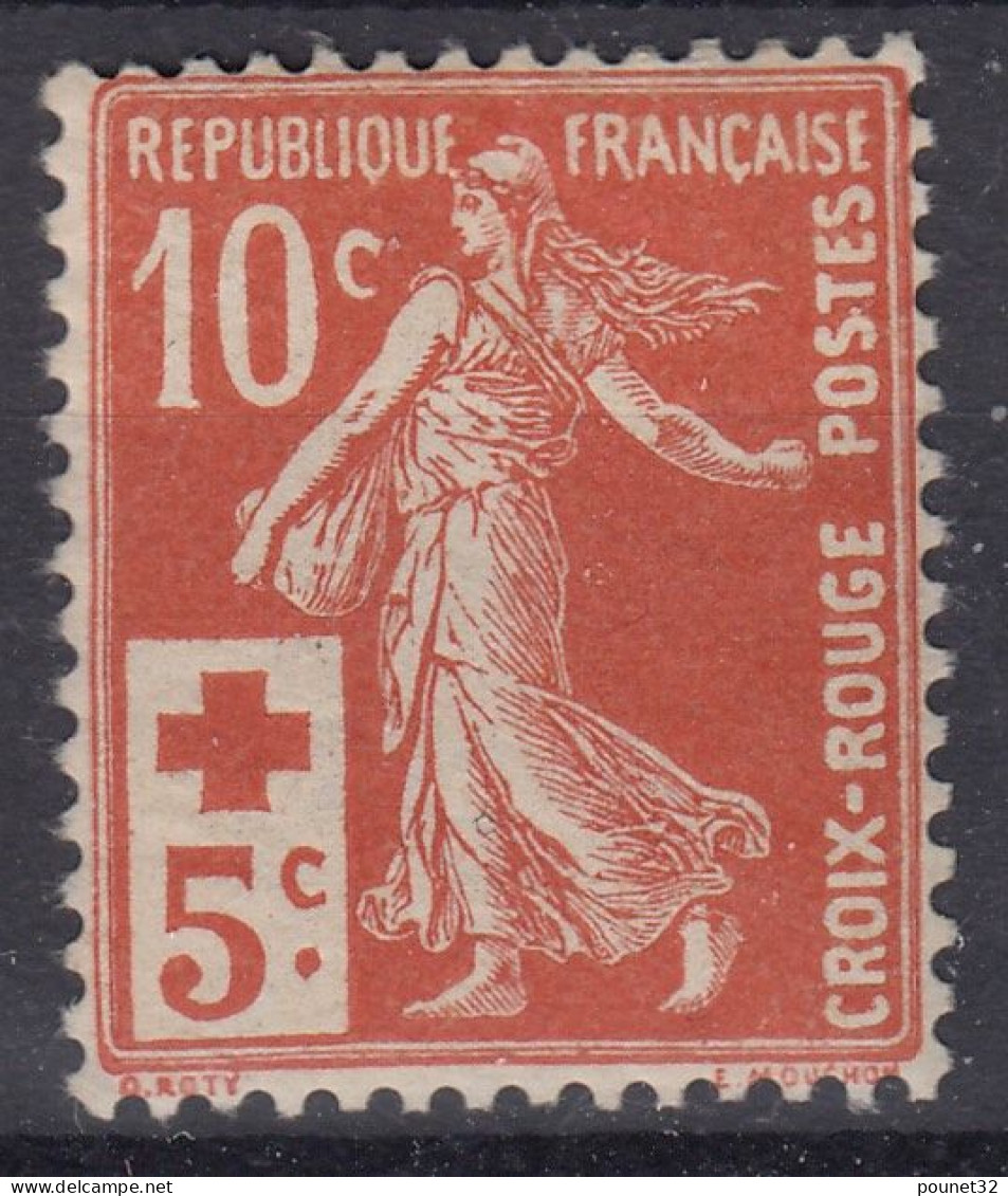 TIMBRE FRANCE SEMEUSE CROIX ROUGE N° 147 NEUF * GOMME TRACE DE CHARNIERE - Neufs