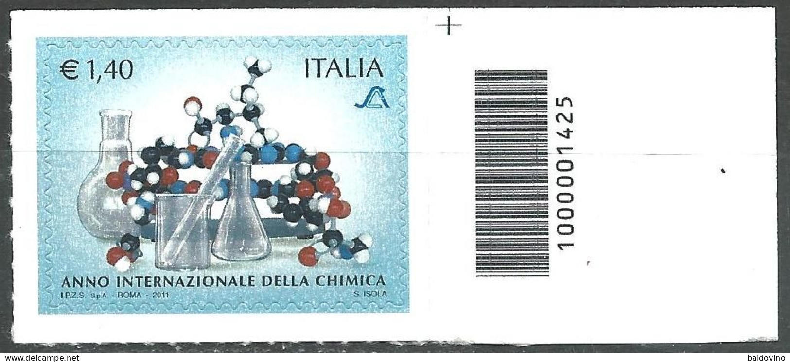 Italia 2011 9 valori codice a barre nuovi perfetti (vedi descrizione)