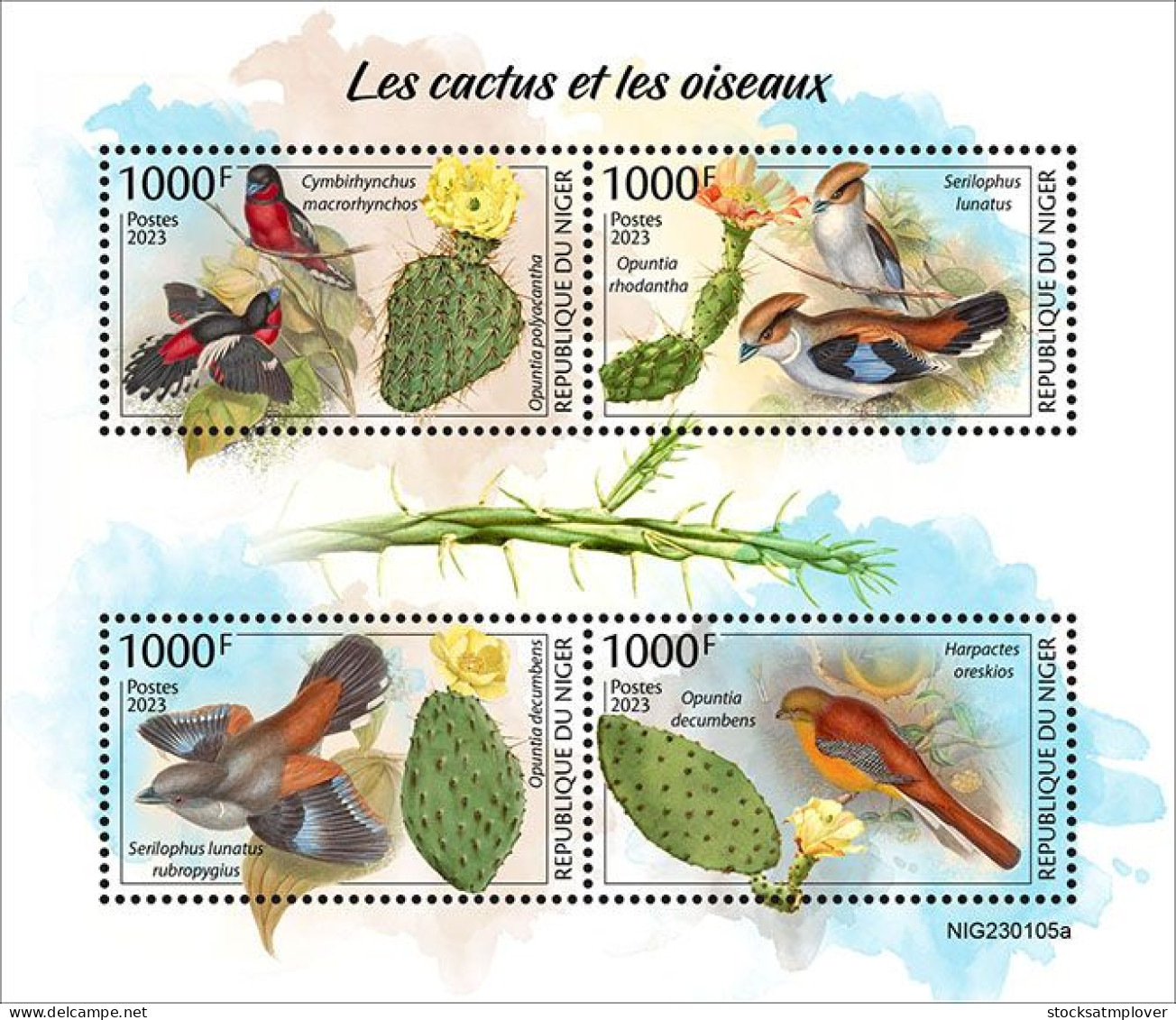 Niger  2023  Cactus And Birds S202403 - Niger (1960-...)