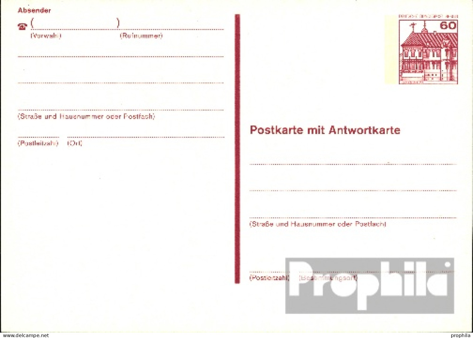 Berlin (West) P125I Amtliche Postkarte Gefälligkeitsgestempelt Gebraucht 1982 Burgen U. Schlösser - Autres & Non Classés