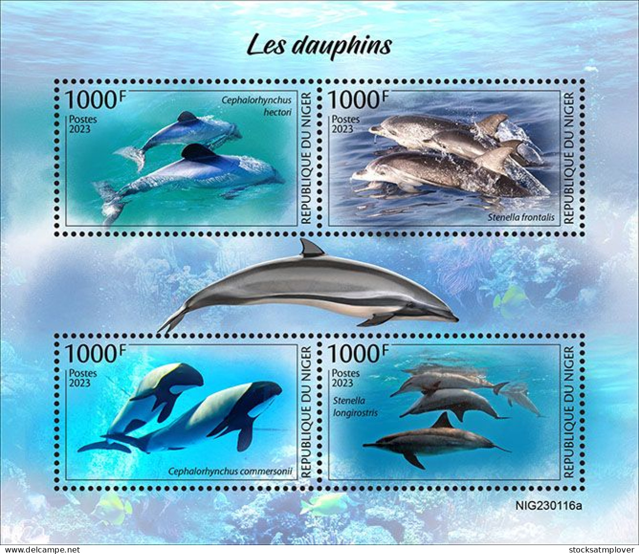 Niger  2023 Marine Life Fish Dolphins S202403 - Niger (1960-...)