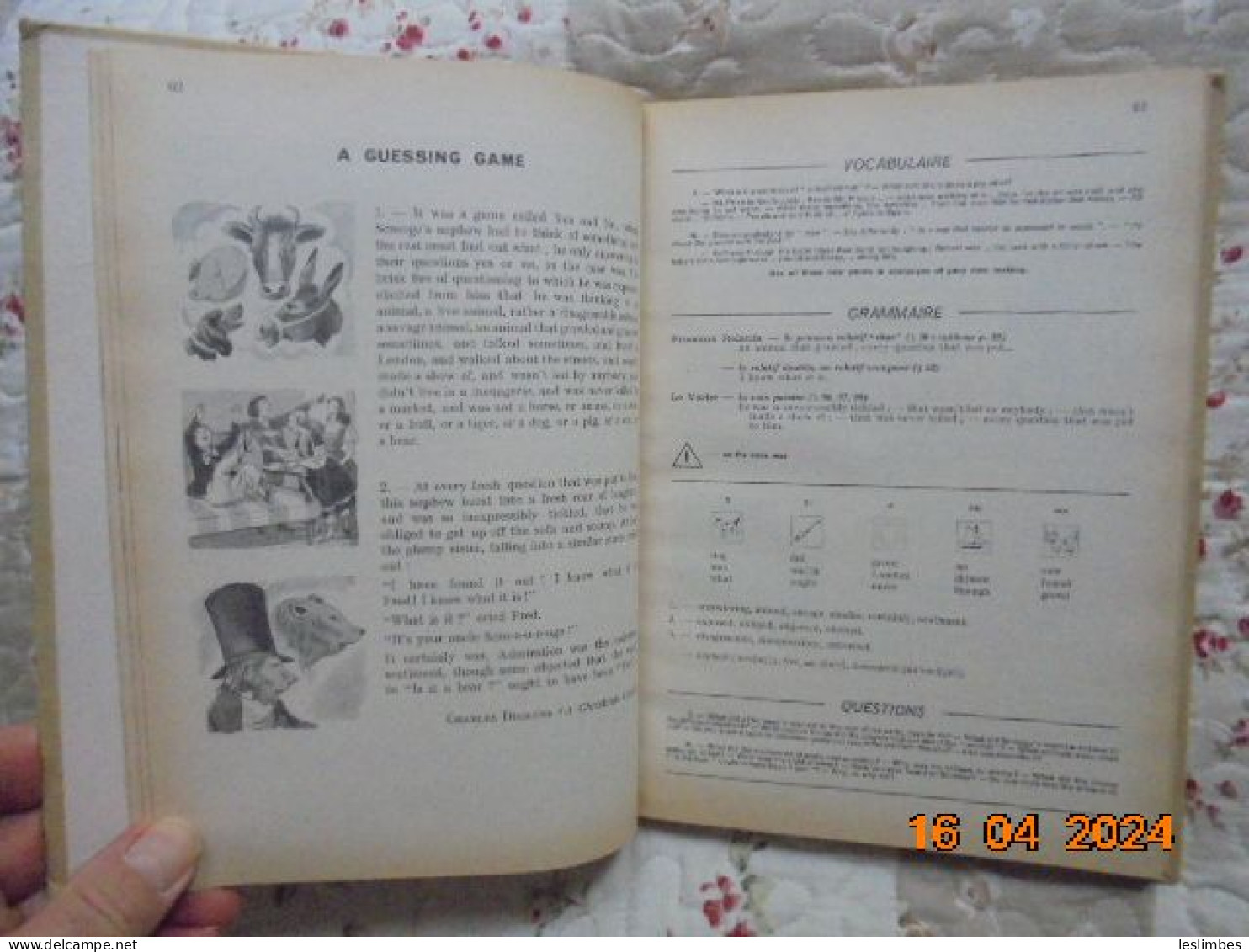 COURS D' ANGLAIS :  Classe De Quatrième -  L. GUITARD Et L. MARANDET - Fernand Nathan Editeur 1956 - Manuales Escolares