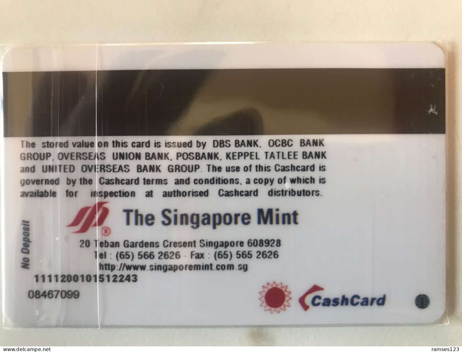 RARE  GEMPLUS   AND   BEAUTIFUL  SINGAPORE CASH CARD   BIRD   MINT - Singapur