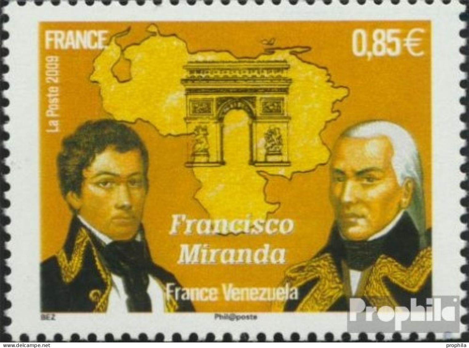 Frankreich 4773 (kompl.Ausg.) Postfrisch 2009 Francisco De Miranda - Unused Stamps