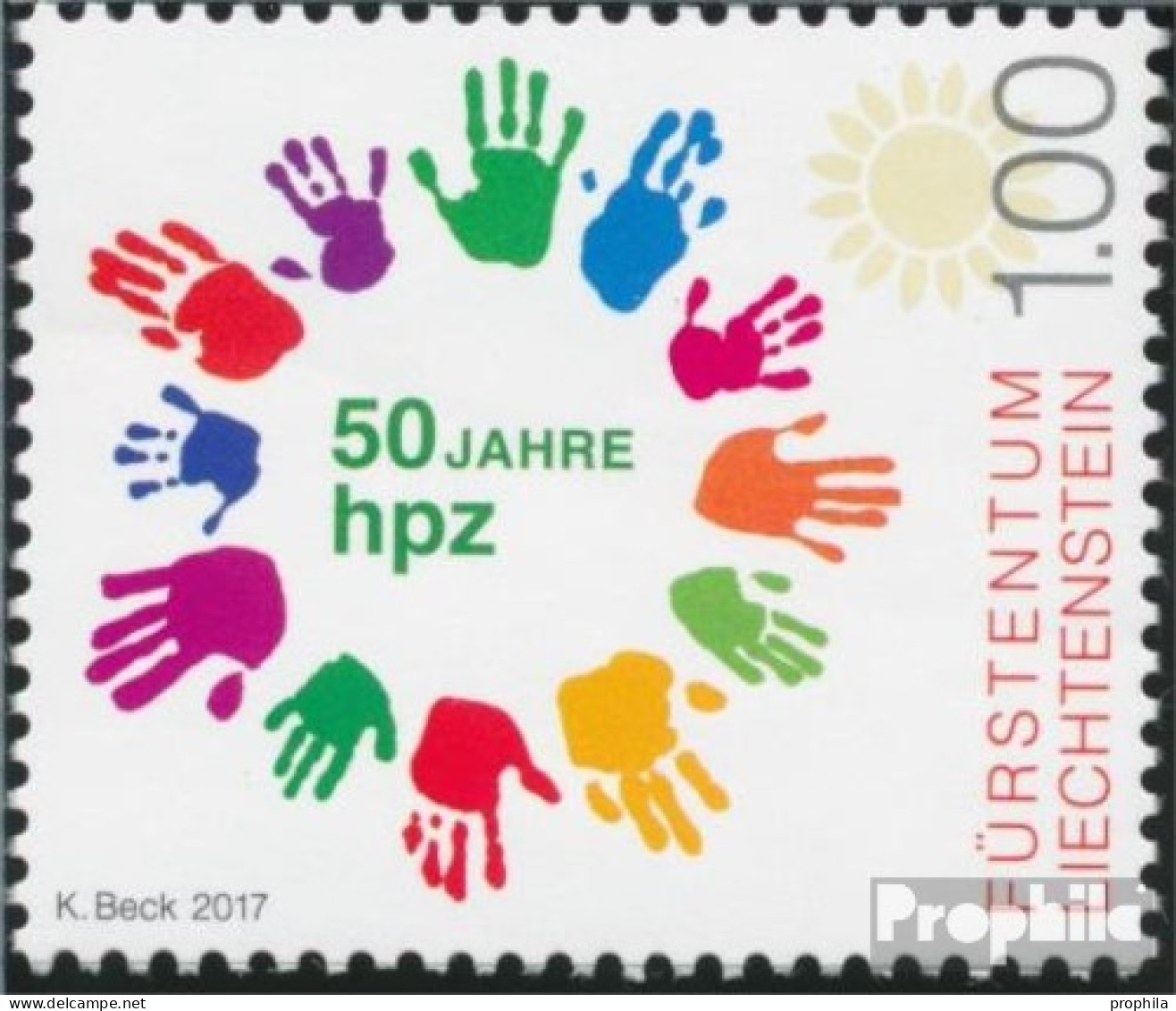 Liechtenstein 1854 (kompl.Ausg.) Postfrisch 2017 Heilpädagogisches Zentrum - Unused Stamps