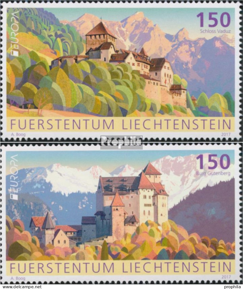 Liechtenstein 1839-1840 (kompl.Ausg.) Postfrisch 2017 Burgen Und Schlösser - Ungebraucht