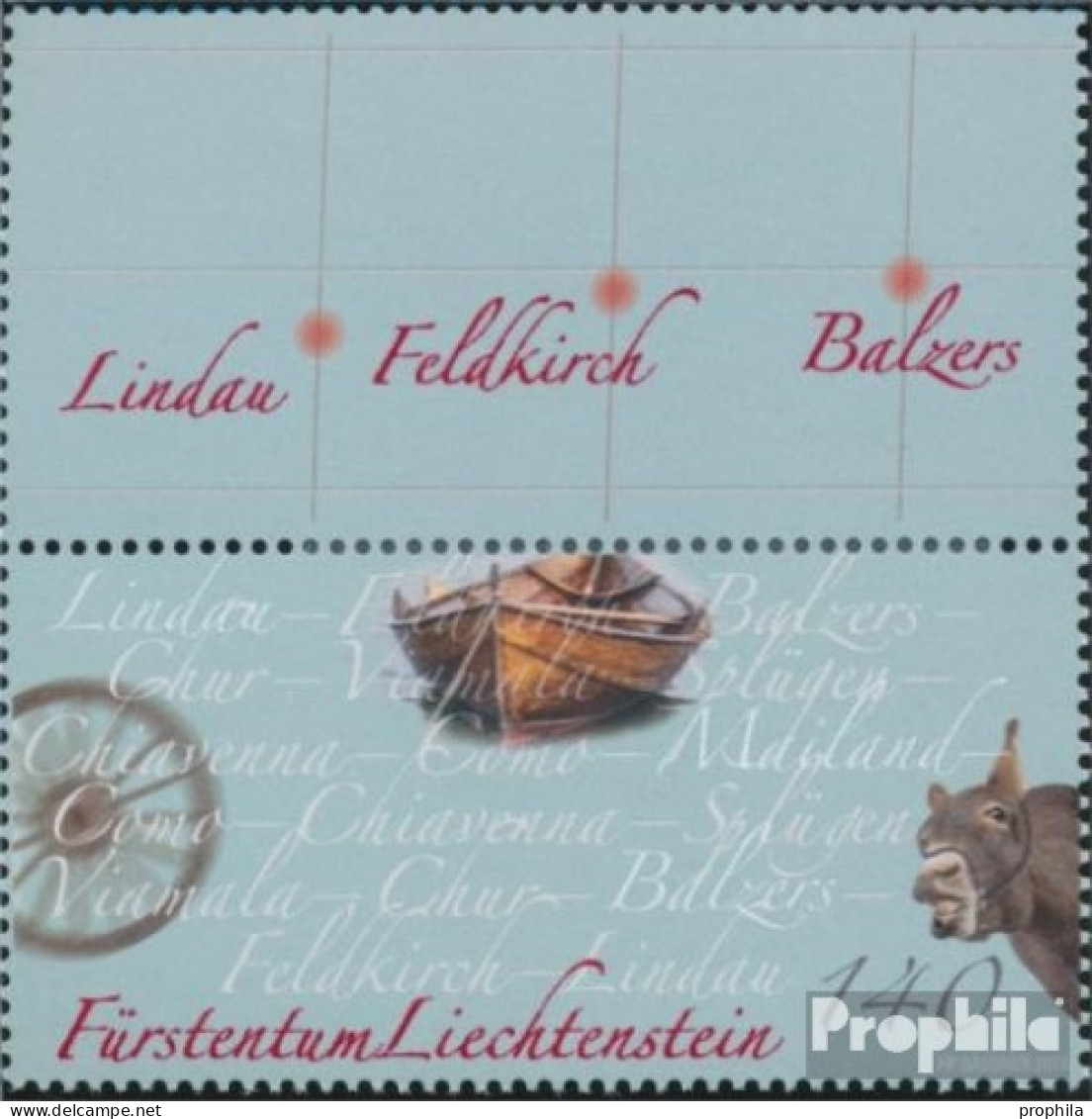 Liechtenstein 1721Zf Mit Zierfeld (kompl.Ausg.) Postfrisch 2014 Boote - Neufs